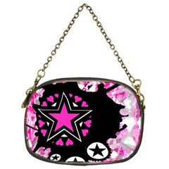 Pink Star Splatter Chain Purse (one Side)