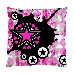 Pink Star Splatter Cushion Case (single Sided) 