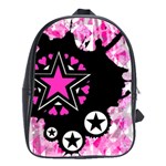 Pink Star Splatter School Bag (Large) Front