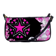 Pink Star Splatter Evening Bag