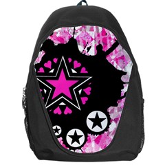 Pink Star Splatter Backpack Bag by ArtistRoseanneJones