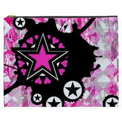 Pink Star Splatter Cosmetic Bag (xxxl)