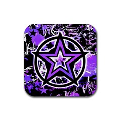 Purple Star Drink Coaster (square) by ArtistRoseanneJones