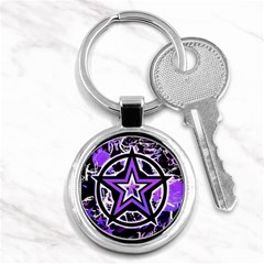 Purple Star Key Chain (round)