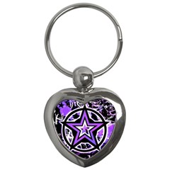 Purple Star Key Chain (heart)