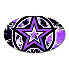 Purple Star Magnet (oval)