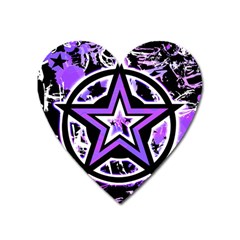 Purple Star Magnet (heart)