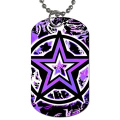 Purple Star Dog Tag (one Sided) by ArtistRoseanneJones