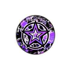 Purple Star Golf Ball Marker 4 Pack (for Hat Clip) by ArtistRoseanneJones