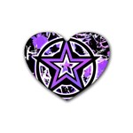 Purple Star Drink Coasters 4 Pack (Heart)  Front