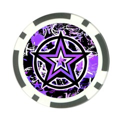 Purple Star Poker Chip