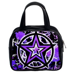 Purple Star Classic Handbag (two Sides) by ArtistRoseanneJones