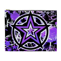 Purple Star Cosmetic Bag (xl) by ArtistRoseanneJones