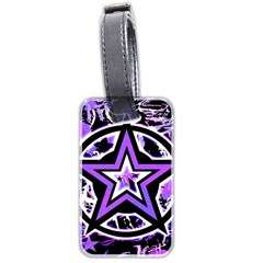 Purple Star Luggage Tag (two Sides) by ArtistRoseanneJones