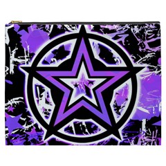 Purple Star Cosmetic Bag (xxxl) by ArtistRoseanneJones