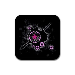 Pink Star Explosion Drink Coasters 4 Pack (square) by ArtistRoseanneJones