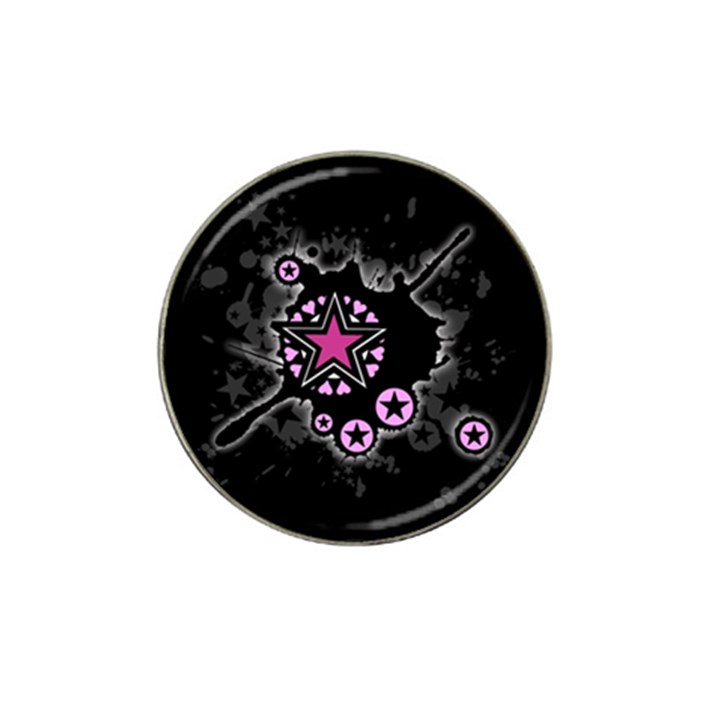 Pink Star Explosion Golf Ball Marker 4 Pack (for Hat Clip)