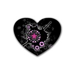 Pink Star Explosion Drink Coasters 4 Pack (Heart)  Front