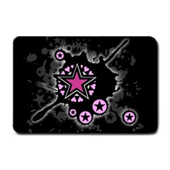 Pink Star Explosion Small Door Mat by ArtistRoseanneJones