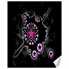 Pink Star Explosion Canvas 11  X 14  (unframed)