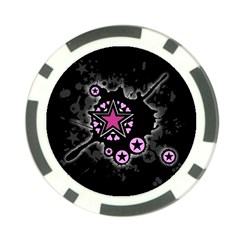 Pink Star Explosion Poker Chip (10 Pack) by ArtistRoseanneJones