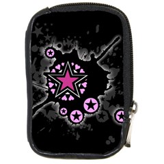 Pink Star Explosion Compact Camera Leather Case