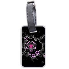 Pink Star Explosion Luggage Tag (one Side)