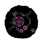 Pink Star Explosion Standard 15  Premium Round Cushion  Front