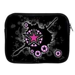 Pink Star Explosion Apple Ipad Zippered Sleeve by ArtistRoseanneJones