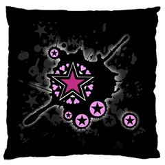 Pink Star Explosion Standard Flano Cushion Case (two Sides) by ArtistRoseanneJones