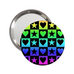 Rainbow Stars And Hearts Handbag Mirror (2 25 ) by ArtistRoseanneJones