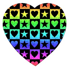 Rainbow Stars And Hearts Jigsaw Puzzle (heart) by ArtistRoseanneJones