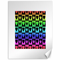 Rainbow Stars And Hearts Canvas 36  X 48  (unframed) by ArtistRoseanneJones