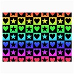 Rainbow Stars and Hearts Glasses Cloth (Large) Front