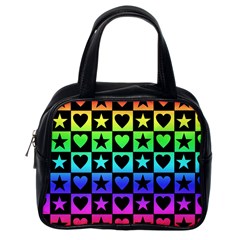 Rainbow Stars And Hearts Classic Handbag (one Side)