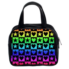 Rainbow Stars And Hearts Classic Handbag (two Sides) by ArtistRoseanneJones