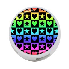 Rainbow Stars And Hearts 4-port Usb Hub (two Sides)