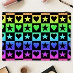 Rainbow Stars and Hearts Cosmetic Bag (XXXL) Back