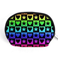 Rainbow Stars And Hearts Accessory Pouch (medium)