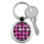 Star And Heart Pattern Key Chain (Round) Front