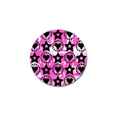 Star And Heart Pattern Golf Ball Marker 10 Pack