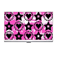 Star And Heart Pattern Business Card Holder