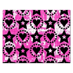 Star And Heart Pattern Jigsaw Puzzle (rectangle) by ArtistRoseanneJones