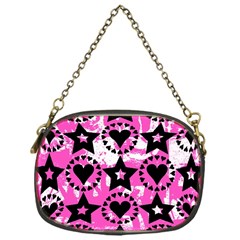 Star And Heart Pattern Chain Purse (one Side)