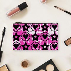 Star And Heart Pattern Cosmetic Bag (small)