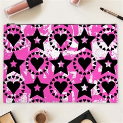 Star And Heart Pattern Cosmetic Bag (xxl)