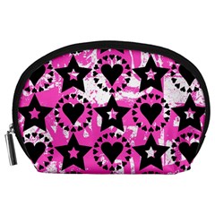 Star And Heart Pattern Accessory Pouch (large)