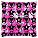 Star And Heart Pattern Standard Flano Cushion Case (One Side) Front