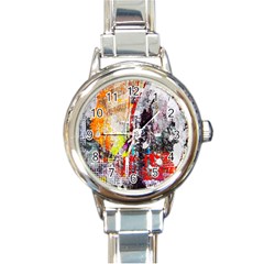 Abstract Graffiti Round Italian Charm Watch