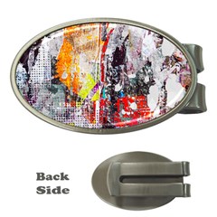 Abstract Graffiti Money Clip (oval) by ArtistRoseanneJones